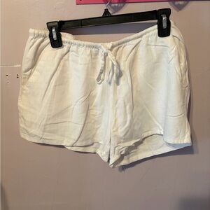 H&M White Linen Beach Shorts